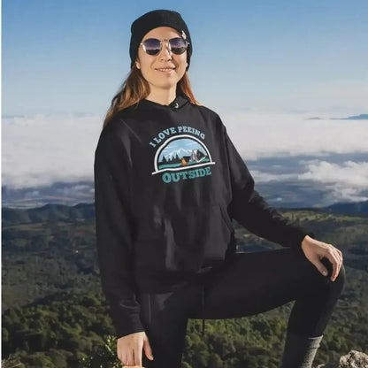 I Love Peeing Outside Adult Women Fleece Hoodie