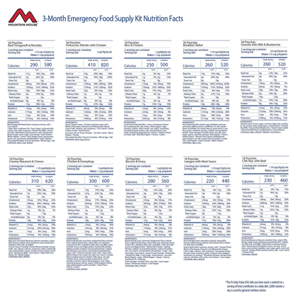 Mountain House 3-Month Emergency Food Supply