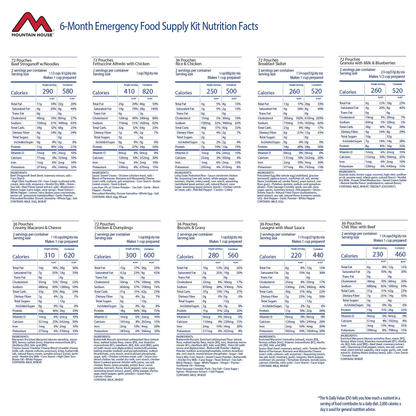 Mountain House 6-Month Emergency Food Supply