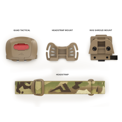 Princeton Tec Quad Tactical MPLS - 78 Lumens Headlamp - Made in USA