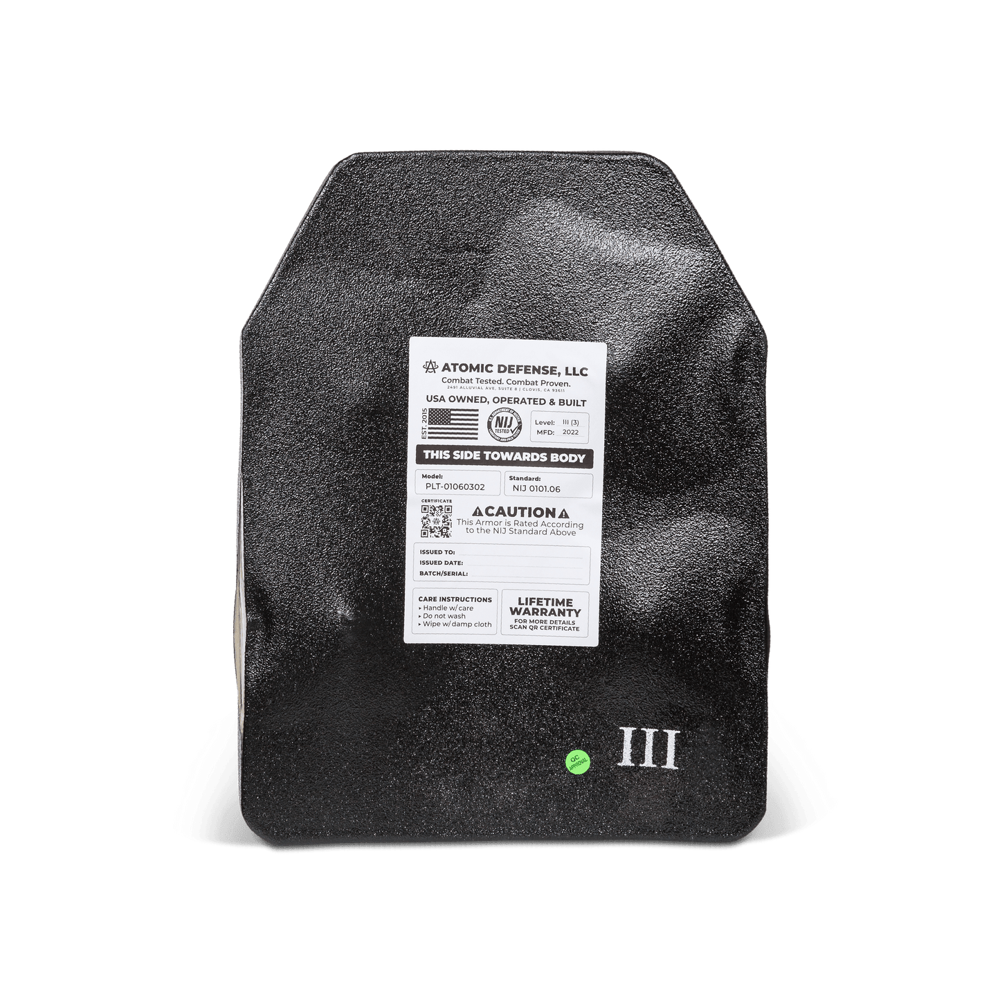NIJ Level III+ Body Armor Plate - ESAPI - Light-weight
