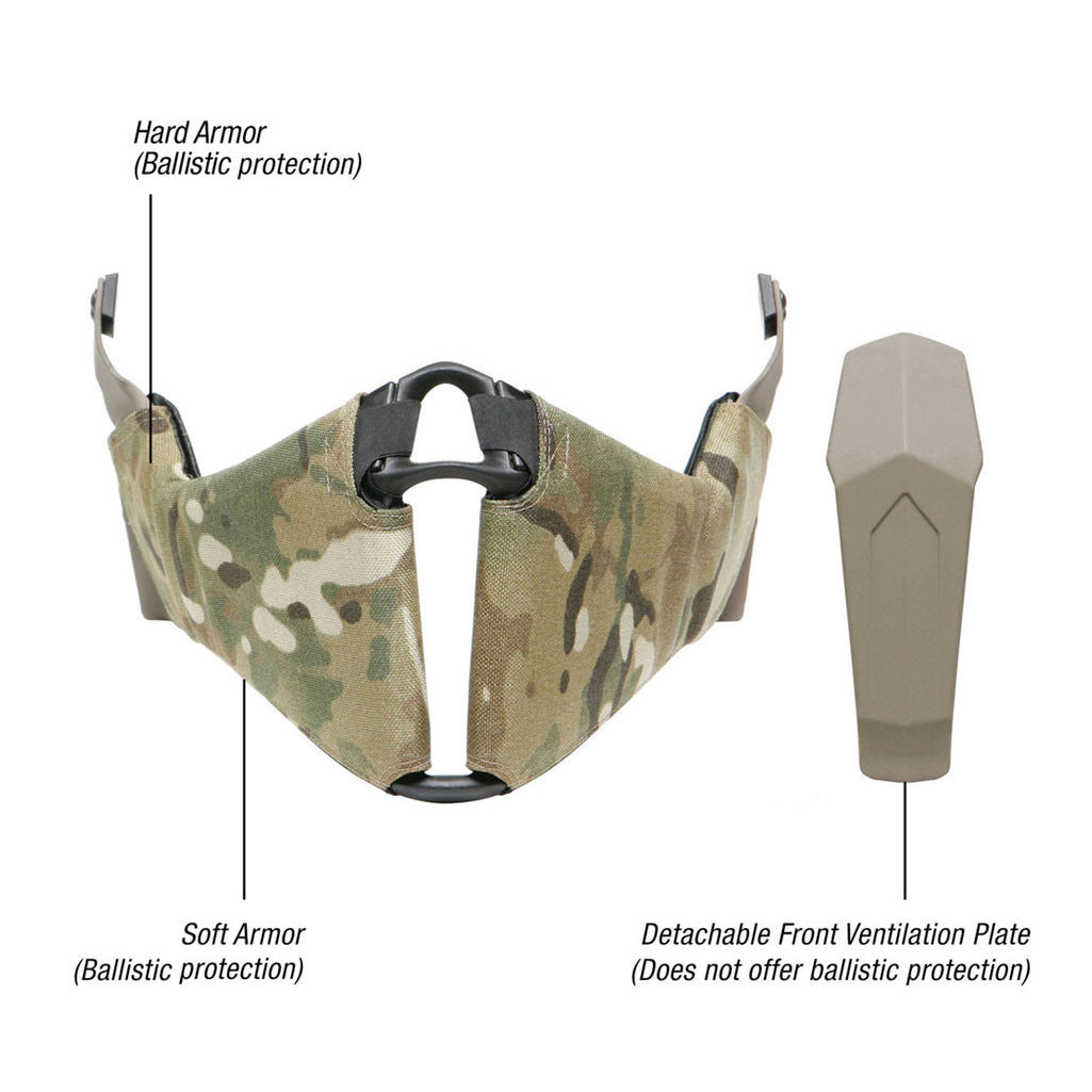 Ops-Core Gunsight Mandible - Fits FAST SF and XP Helmets (Upgraded to Force Mandible)