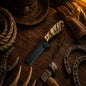 The Ranch Boss Bull Cutter Knife – Handmade D2 Powder Coated Steel Ranch Knife