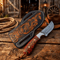 Rancher Belt Knife – 3.75" Damascus Steel Pinecone Handle