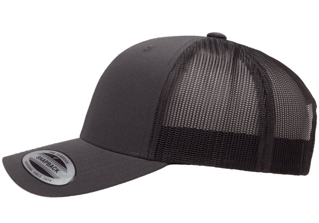 Retro Snapback Trucker Flexfit Cap Charcoal