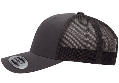 Retro Snapback Trucker Flexfit Cap Charcoal