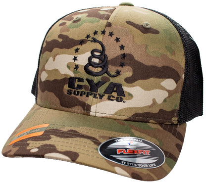 Retro Snapback Trucker Flexfit Cap Multicam