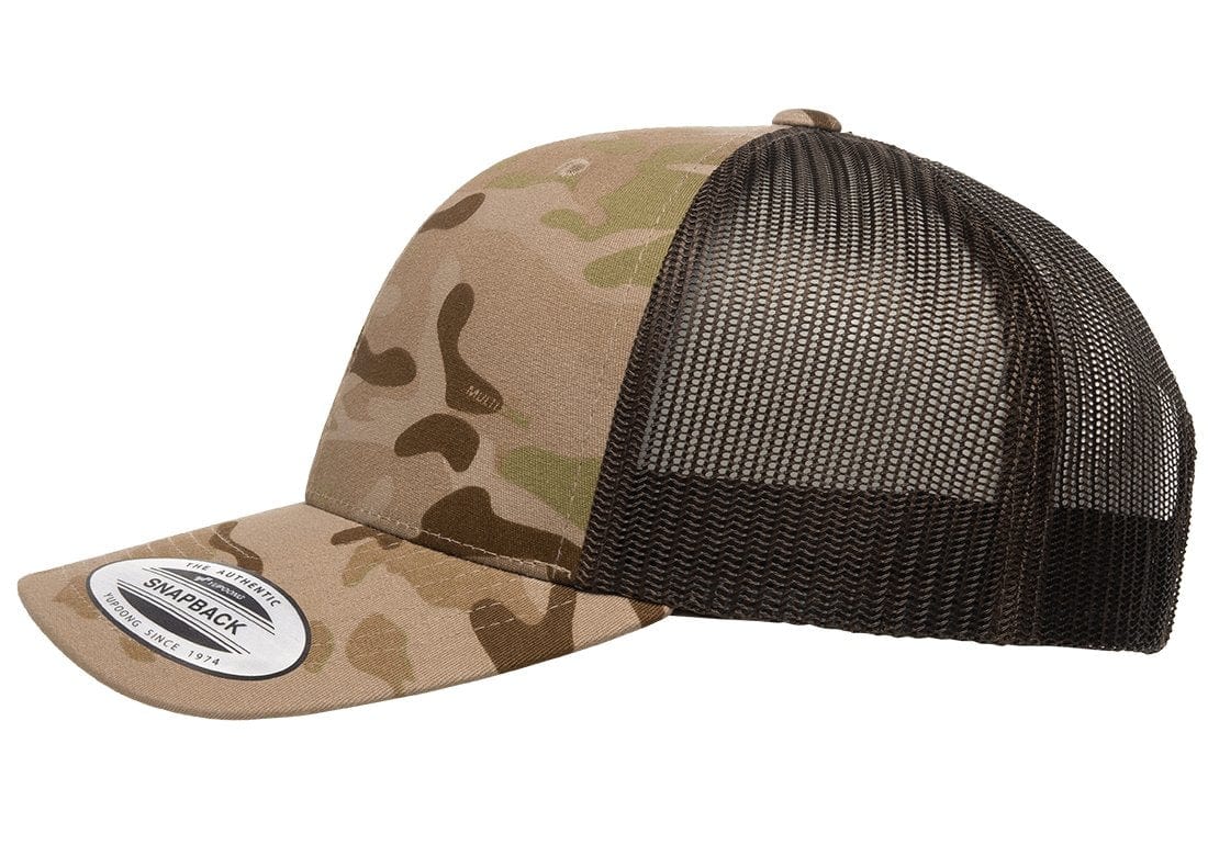 Retro Snapback Trucker Flexfit Cap Multicam Arid/Brown