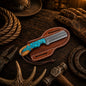 The Turquoise Trail Bull Cutter – D2 Acid Wash Rancher Gift Knife