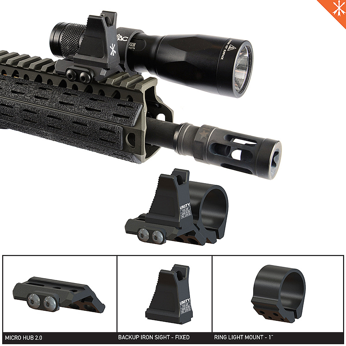 Unity Tactical FUSION Backup Iron Sight – Fixed - Weapon Accessory