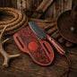 Utility Ranch Ready Knife with Sheath – 3.75" D2 Rasp Steel & Pine Cone Handle