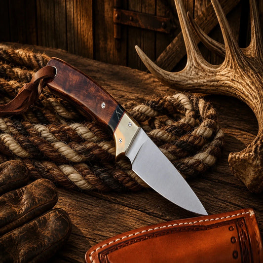 Vatalero Frontier Buckaroo Knife – D2 Steel & Rosewood Handle