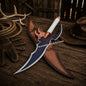 Venom Fang Fantasy Sword – 24" Handmade D2 Steel with Leather Sheath
