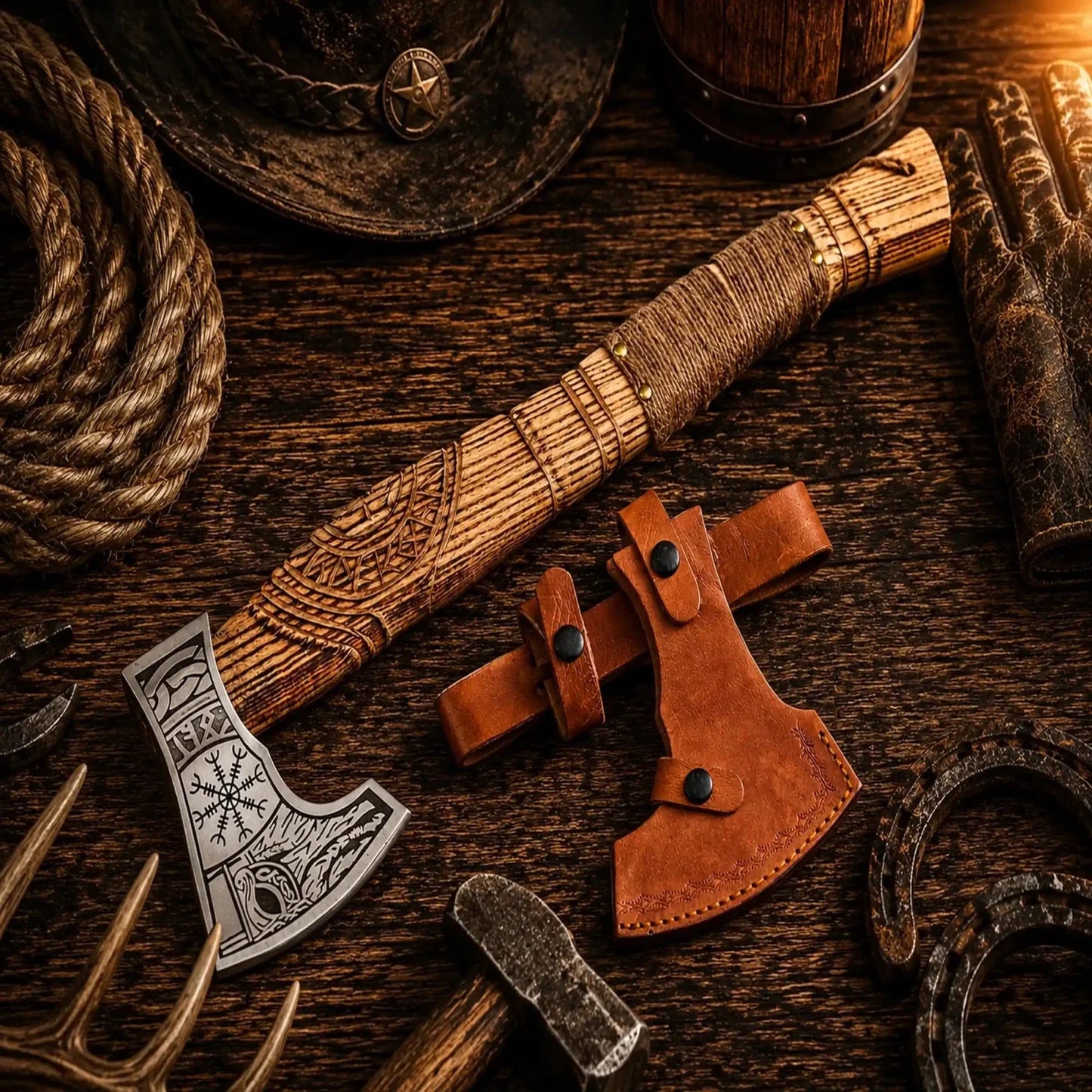 Viking Battle Axe for Sale – Hand Forged Norse Viking Axe