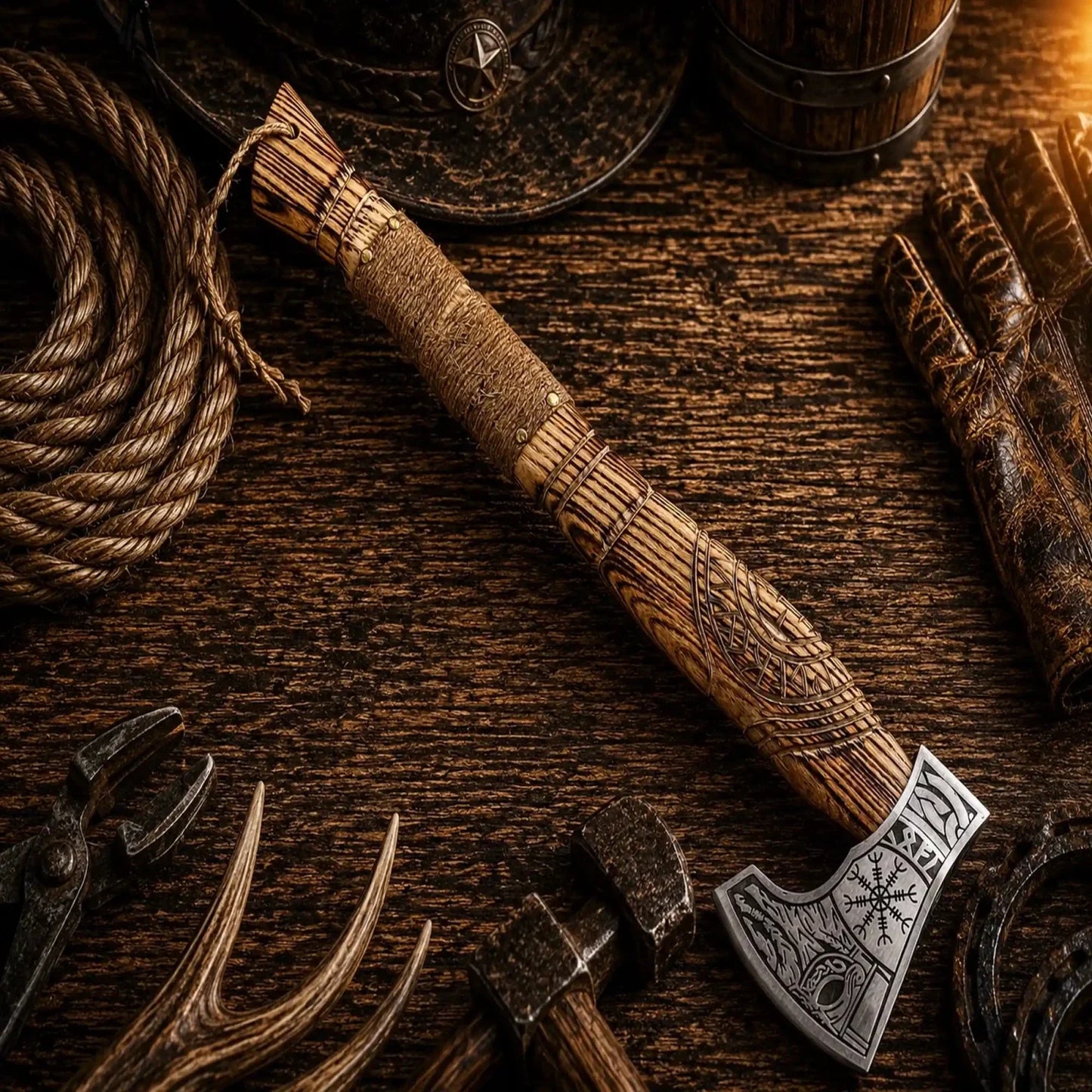 Viking Battle Axe for Sale – Hand Forged Norse Viking Axe