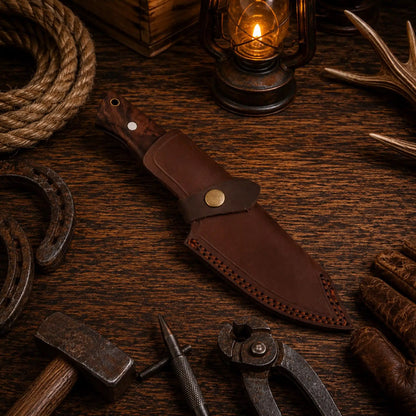 Custom Handmade Damascus Steel Fixed Blade Camping Hunting Survival EDC Knife