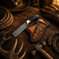 The Blue Mesa Bull Cutter – Damascus Cowboy Skinner Knife