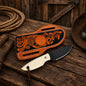 Western Sheath Knife – Black Powder Coated D2 Steel Blade & Bone Handle