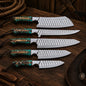 Wild Frontier Chef Knife Set – D2 Steel Pine Cone Resin Handles