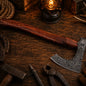 Wild Frontier Damascus Viking Axe – Rosewood Handle & Leather Sheath